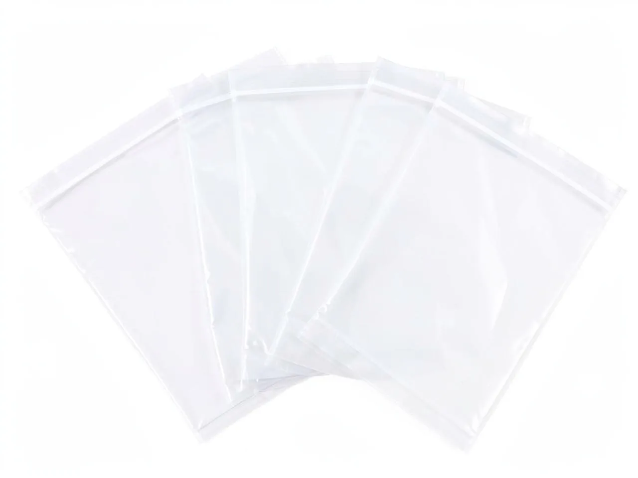 Custom polyethylene bags manufactured by California Plastix for commercial packaging applications
